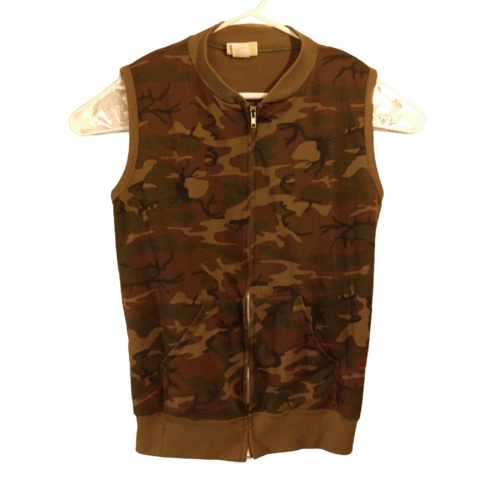 Fieldmaster camo full zip vest mens MT medium Tall vintage made in USA